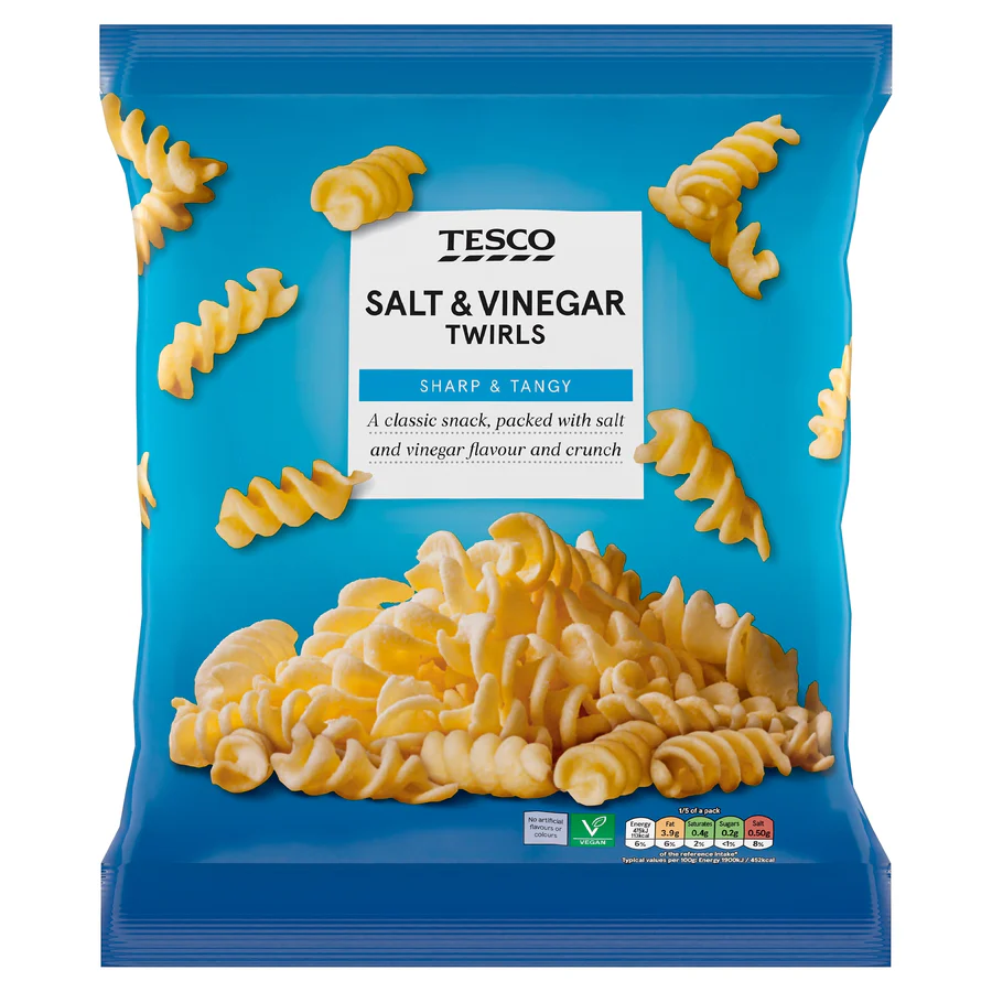 Tesco Salt & Vinegar Twirls 125 g